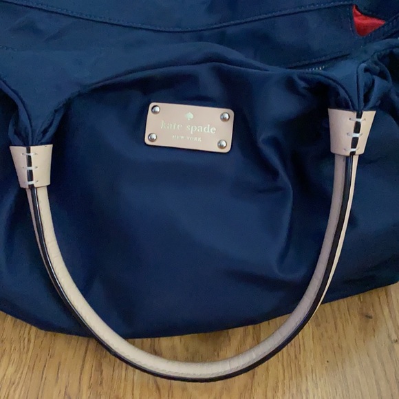 Kate Spade nylon purse in navy/tan - Picture 3 of 15